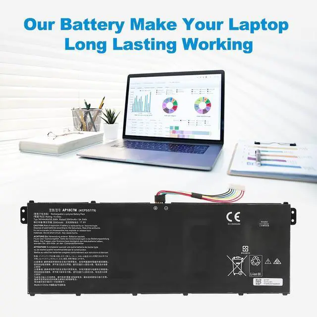 Alt view image 4 of 7 - KingSener AP18C7M Battery Replacement for Acer Swift 3 SF313-52 SF313-53 SF316-51 Swift 5 SF514