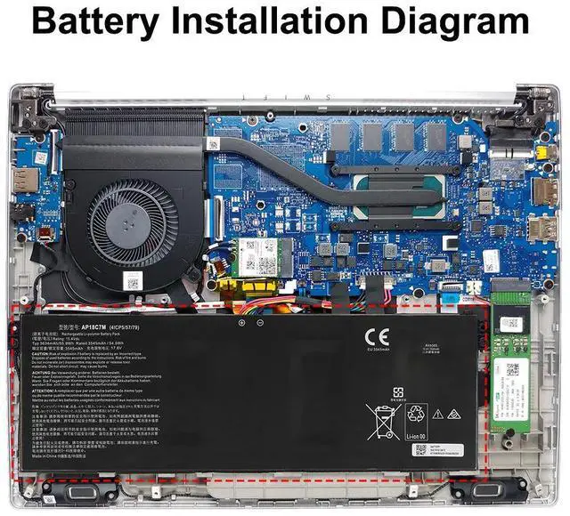 Alt view image 7 of 7 - KingSener AP18C7M Battery Replacement for Acer Swift 3 SF313-52 SF313-53 SF316-51 Swift 5 SF514