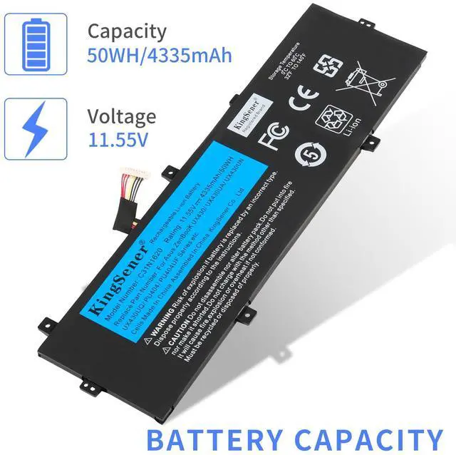Alt view image 6 of 7 - Kingsener C31N1620 Laptop Battery For Asus ZenBook UX430U UX430UN UX430UQ UX430UA UX430UQ-GV015T PRO PU404 PU404UF 11.55V 50WH