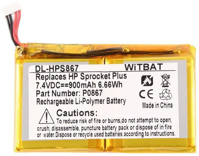 Main image of KingSener P0867 Replacement Battery For HP Pocket Printer Plus