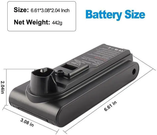 Alt view image 3 of 7 - KingSener XBATR620SL XBATR620SLEU Replacement Battery For Shark IZ540H IZ562H Cordless Vacuum Cleaners