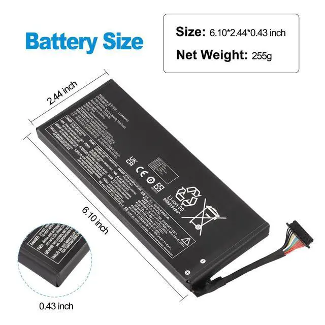 Alt view image 3 of 7 - KingSener L23M2PK0 Replacement Battery For Lenovo Legion Go 8APU1 AMD Handheld 7.76V 82Wh
