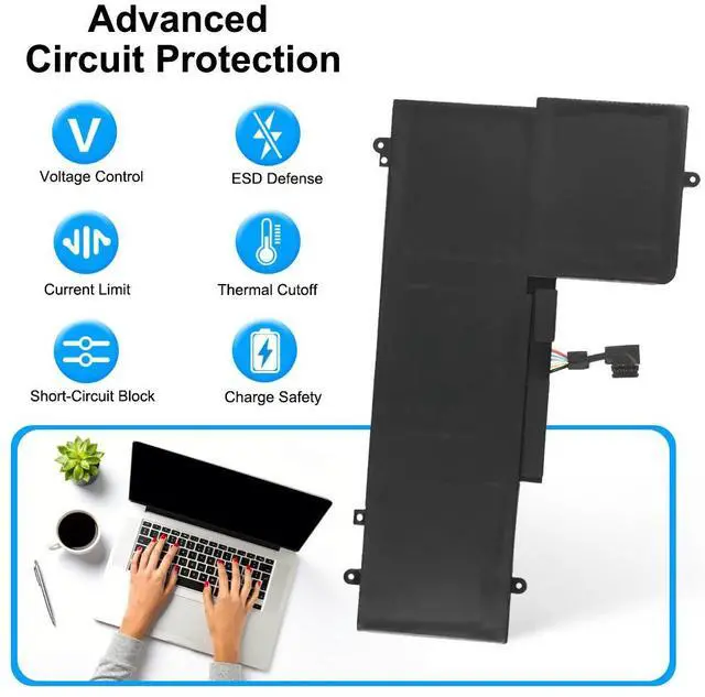 Alt view image 3 of 7 - KingSener L15M4PC2 Battery for Lenovo Yoga 710-14ISK 710-14IKB 710-15IKB 53Wh 7.64V