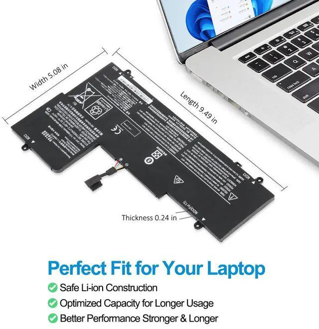 Alt view image 5 of 7 - KingSener L15M4PC2 Battery for Lenovo Yoga 710-14ISK 710-14IKB 710-15IKB 53Wh 7.64V