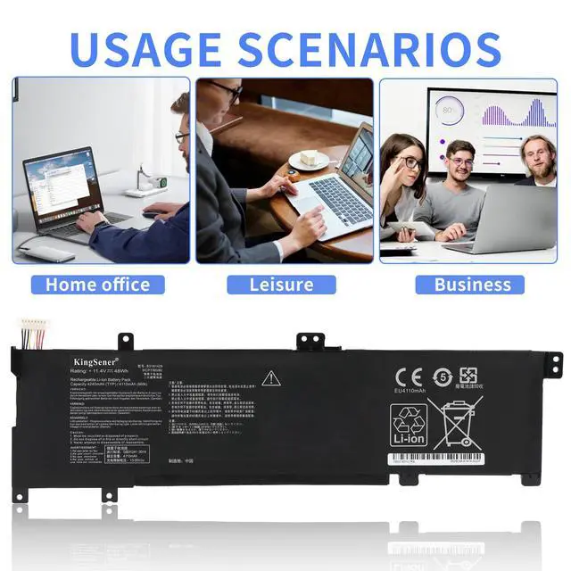 Alt view image 3 of 7 - KingSener B31N1429 Battery For ASUS A501LB A501LX A501UX R516LB R516LX R516UX V502LB 48WH