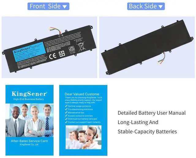 Alt view image 7 of 7 - KingSener C31N1905 Laptop Battery For ASUS VivoBook S14 S433FA-AM035T 50Wh 11.55V long cable