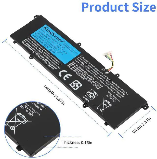 Alt view image 2 of 7 - KingSener C31N1905 Laptop Battery For ASUS VivoBook S14 S433FA-AM035T 50Wh 11.55V long cable
