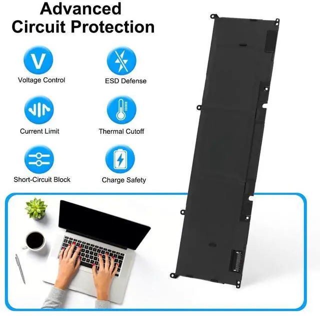 Alt view image 3 of 7 - KingSener 8FCTC Battery For Dell G15 XPS 15 9510 Precision 5550 5560 5570 0P8P1P 0DVG8M