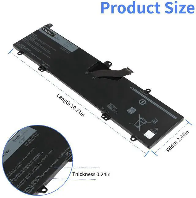 Alt view image 2 of 7 - KingSener 0JV6J Laptop battery For Inspiron 11-3162 11-3164 11-3168 11-3179 11-3162-D1208L 11-3162-D1208R Series 0HH6K9