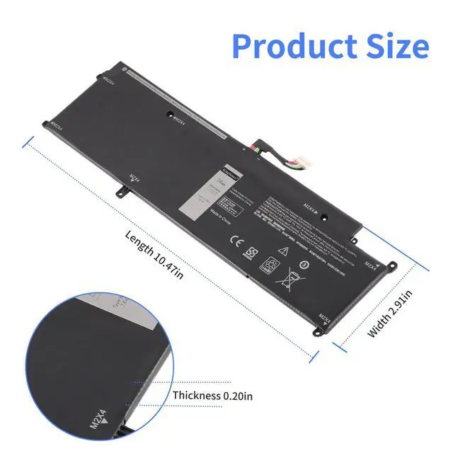 Alt view image 2 of 7 - KingSener XCNR3 Laptop battery For Dell Latitude 13 7370 Ultrabook Series 0XCNR3 WY7CG 7.6V 34Wh