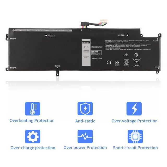 Alt view image 6 of 7 - KingSener XCNR3 Laptop battery For Dell Latitude 13 7370 Ultrabook Series 0XCNR3 WY7CG 7.6V 34Wh