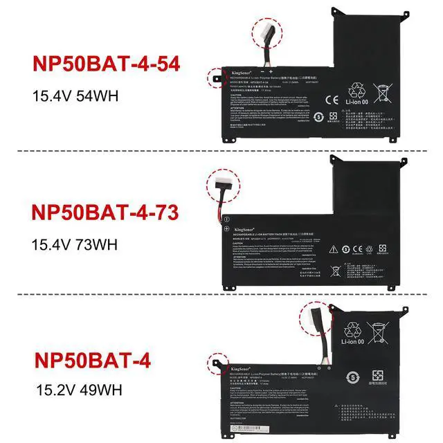 Alt view image 7 of 7 - KingSener NP50BAT-4-54 Laptop Battery For CLEVO NP70 X17 AT22 S and COLORFUL X15 AT22 Series
