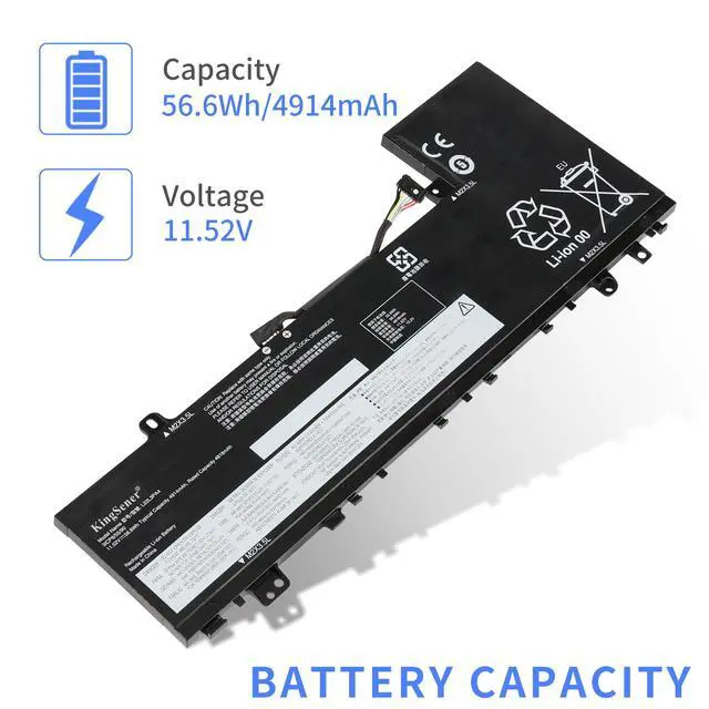Alt view image 6 of 7 - KingSener L22L3PA4 Replacement Battery For Lenovo IdeaPad Slim 5 14ABR8 (82XE) 14IRL8 (82XD) 16ABR8 (82XG) 56.6Wh 4914mAh