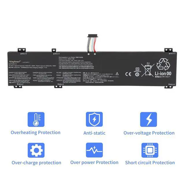 Alt view image 5 of 7 - KingSener L21B4PC0 Laptop Battery 60Wh For Lenovo Gaming 3 15ARH7 Legion Y9000P IAH7H