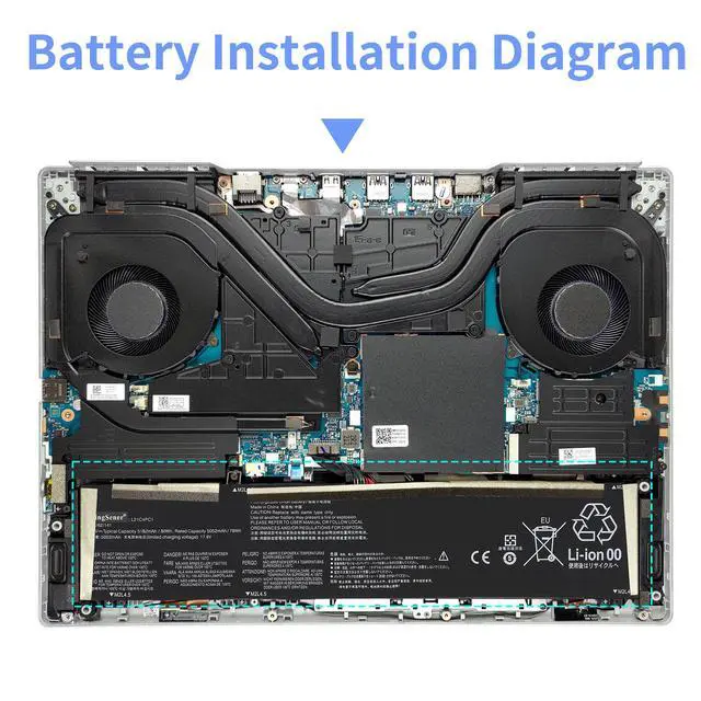 Alt view image 6 of 7 - KingSener L21B4PC0 Laptop Battery 60Wh For Lenovo Gaming 3 15ARH7 Legion Y9000P IAH7H