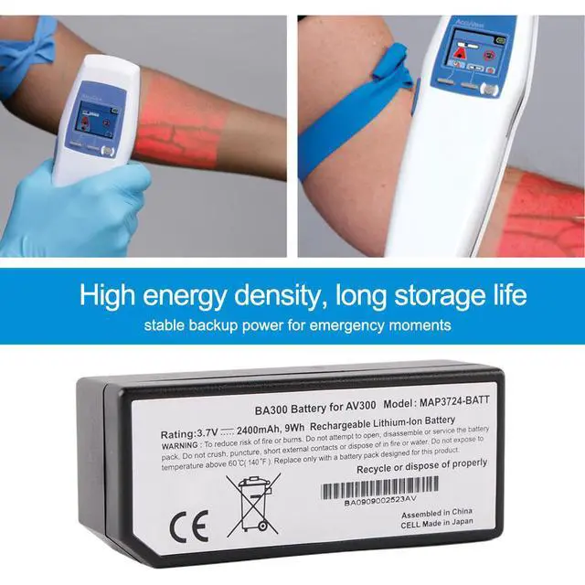 Alt view image 5 of 7 - KingSener MAP3724-BATT Replacement Battery For AccuVein Vein Finder System AV400 AV300 Locator Transilluminator