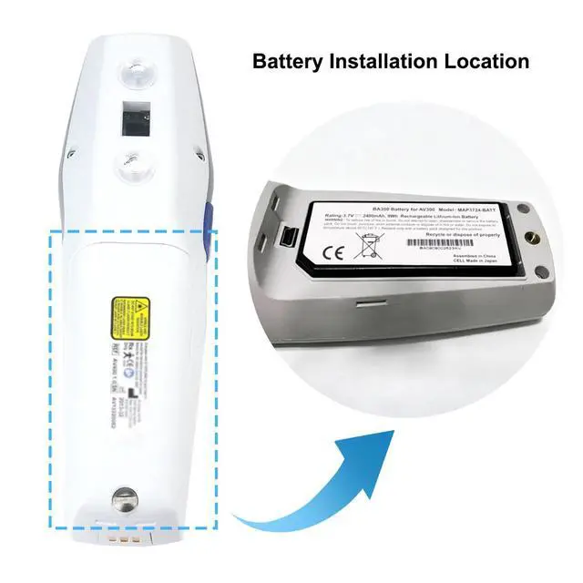 Alt view image 7 of 7 - KingSener MAP3724-BATT Replacement Battery For AccuVein Vein Finder System AV400 AV300 Locator Transilluminator