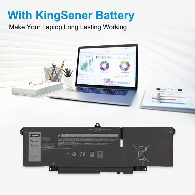 Alt view image 4 of 7 - KingSener 66DWX Battery Replacement For Dell Latitude 7340 7350 7440 7450 7640 7650 Series