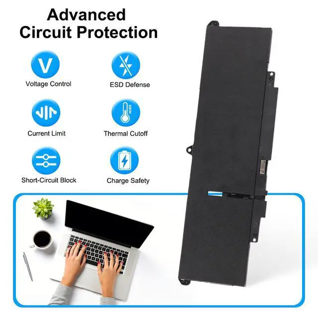 Alt view image 3 of 7 - KingSener 66DWX Battery Replacement For Dell Latitude 7340 7350 7440 7450 7640 7650 Series