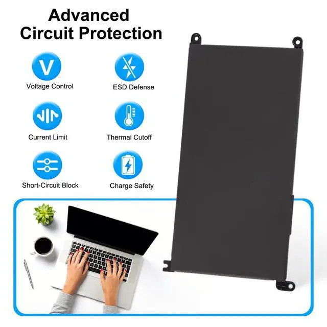 Alt view image 3 of 7 - KingSener YKG3C Laptop battery For DELL Chromebook 3110 2-in-1/3110 0RF9H3 RF9H3