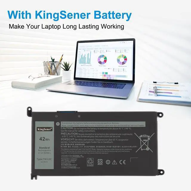 Alt view image 4 of 7 - KingSener YKG3C Laptop battery For DELL Chromebook 3110 2-in-1/3110 0RF9H3 RF9H3
