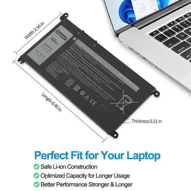 Alt view image 5 of 7 - KingSener YKG3C Laptop battery For DELL Chromebook 3110 2-in-1/3110 0RF9H3 RF9H3