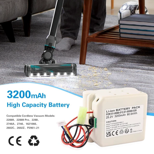 Alt view image 2 of 7 - KingSener 61-0088-012 Battery For Bissell ICONpet 22889 2288 Cordless Vacuum 25.2V