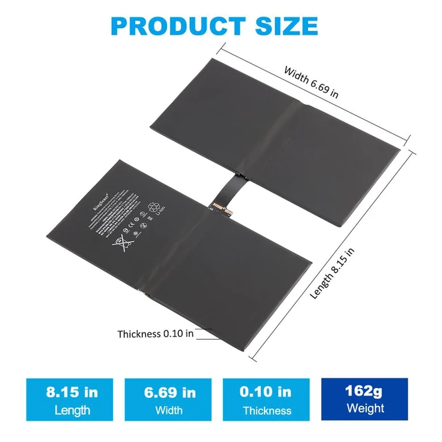 Alt view image 4 of 7 - KingSener A1754 020-01238 Tablet Battery For Apple iPad Pro 12.9 2017 2nd Gen A1670 A1671 A1821