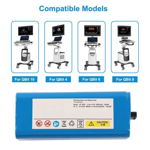 Alt view image 7 of 7 - KingSener BT-2000 Battery for CHISON QBit 7 QBit 9 Portable Ultrasound System 14.4V 130Wh