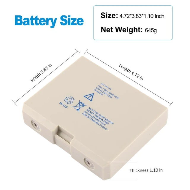 Alt view image 2 of 7 - KingSener 30344030 Defibrillator Battery For GE MSC Freiburg CardioServ 30344030 SCP 913 915 922