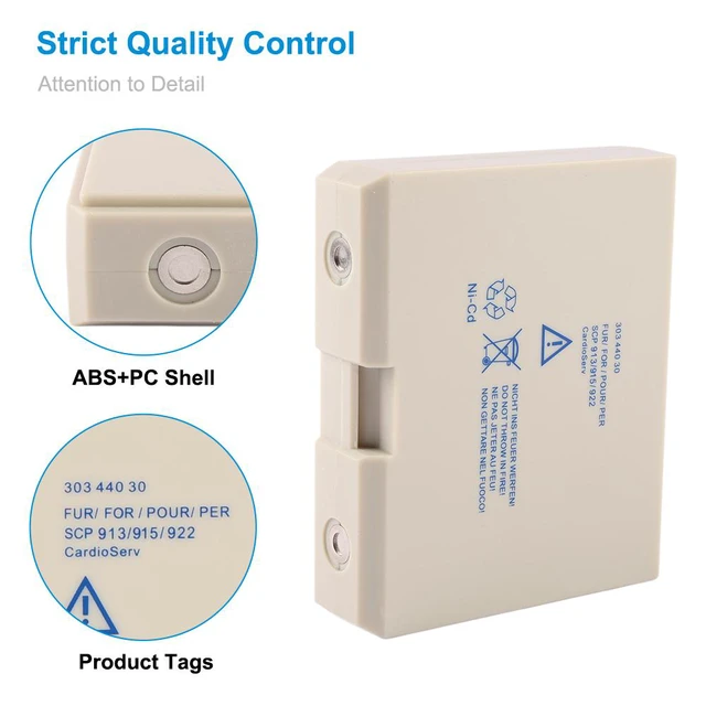 Alt view image 3 of 7 - KingSener 30344030 Defibrillator Battery For GE MSC Freiburg CardioServ 30344030 SCP 913 915 922