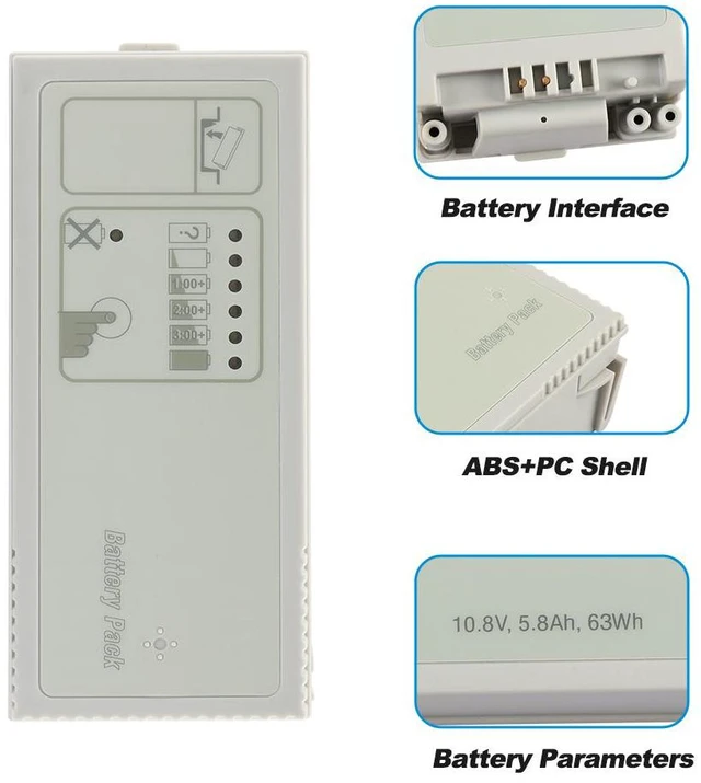 Alt view image 4 of 7 - KingSener 8000-0580-01 Replacement Battery for ZOLL SurePower II Lithium-Ion X Series