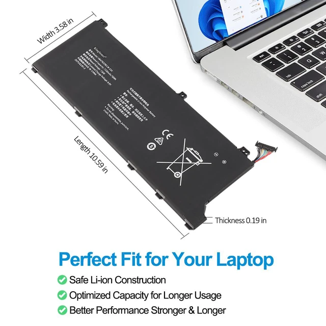 Alt view image 5 of 7 - KingSener HB4792Z9ECW-22A Battery For Honor MagicBook 15 2021 BMH-WFQ9HN BMH-WDX9