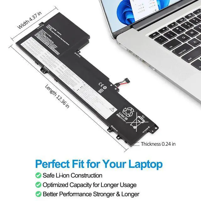 Alt view image 5 of 7 - KingSener L23M4PK3 Laptop Battery For Lenovo Xiaoxin 16 IRL8 2024 Series L23C4PK3