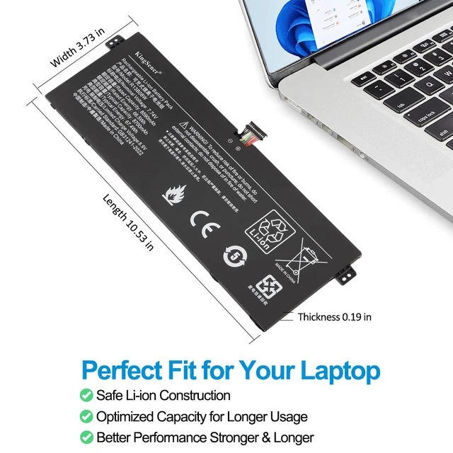 Alt view image 5 of 7 - KingSener R13B08W Laptop battery For Xiaomi RedmiBook Air 13.3 inch 2020 XMA2005-AJ XMA2005-AB