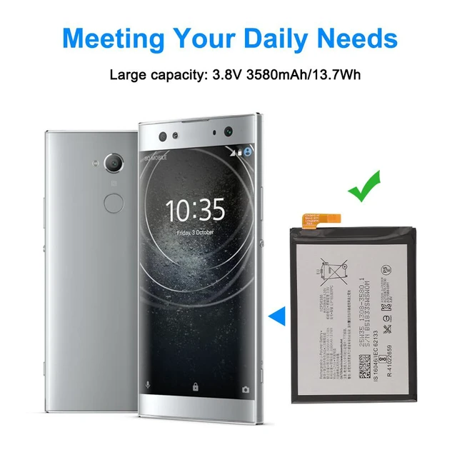 Alt view image 2 of 7 - KingSener LIP1653ERPC Replacement Battery For Sony Xperia XA2 Ultra