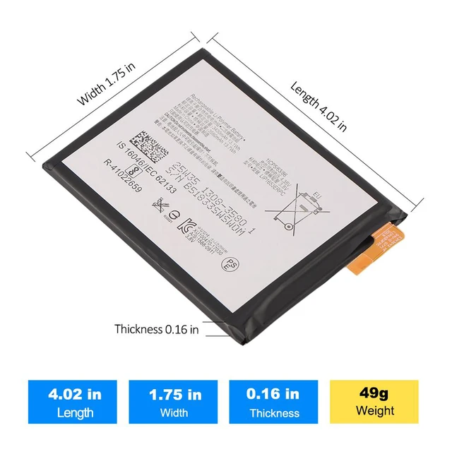Alt view image 3 of 7 - KingSener LIP1653ERPC Replacement Battery For Sony Xperia XA2 Ultra
