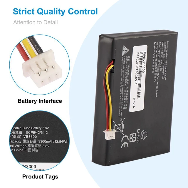Alt view image 4 of 7 - KingSener VB3300 Replacement Battery For Motorola VB400 Body Camera