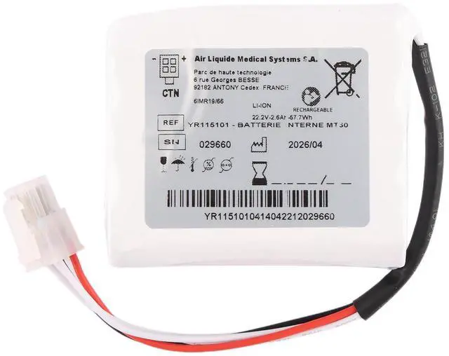 Main image of KingSener YR115101 Battery for Air Liquide Monnal T60 Respirator Ventilator 57.7Wh 22.2V