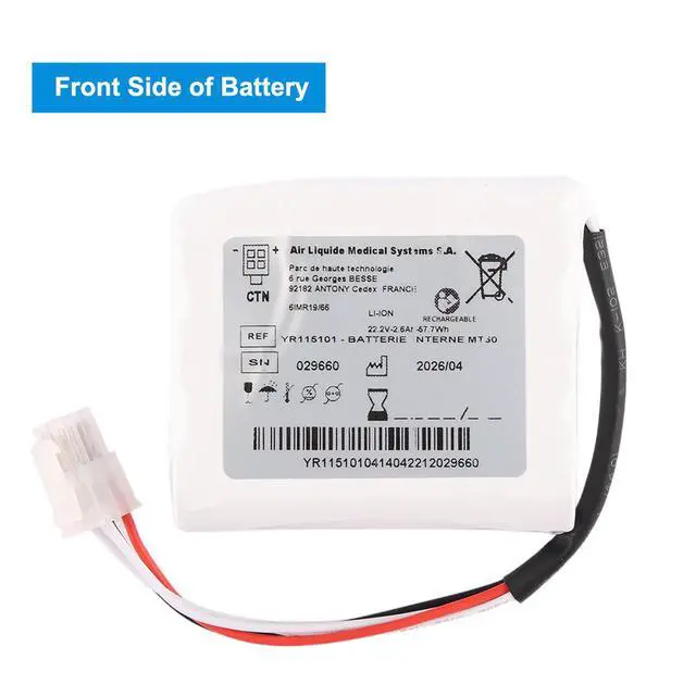Alt view image 7 of 7 - KingSener YR115101 Battery for Air Liquide Monnal T60 Respirator Ventilator 57.7Wh 22.2V