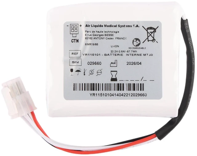 Main image of KingSener YR115101 Battery for Air Liquide Monnal T60 Respirator Ventilator 57.7Wh 22.2V