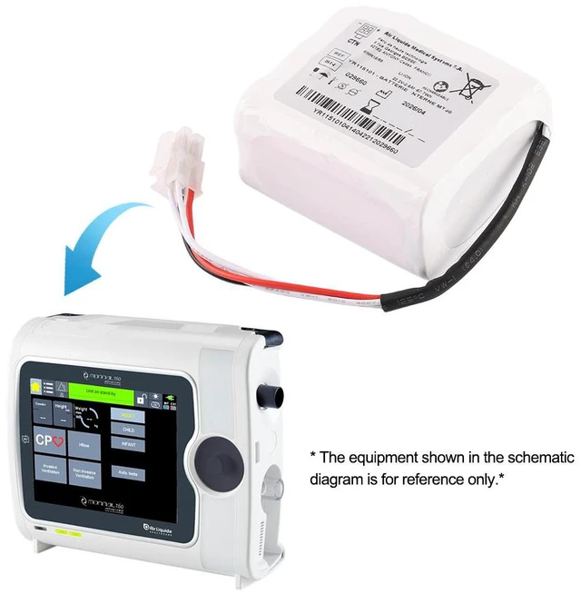Alt view image 5 of 7 - KingSener YR115101 Battery for Air Liquide Monnal T60 Respirator Ventilator 57.7Wh 22.2V