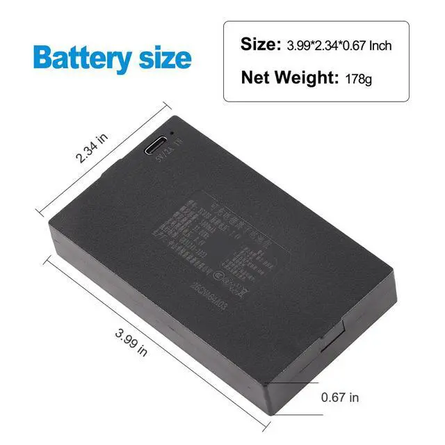 Alt view image 3 of 7 - KingSener YC03B 5000mAh Replacement Battery For Smart Door Lock