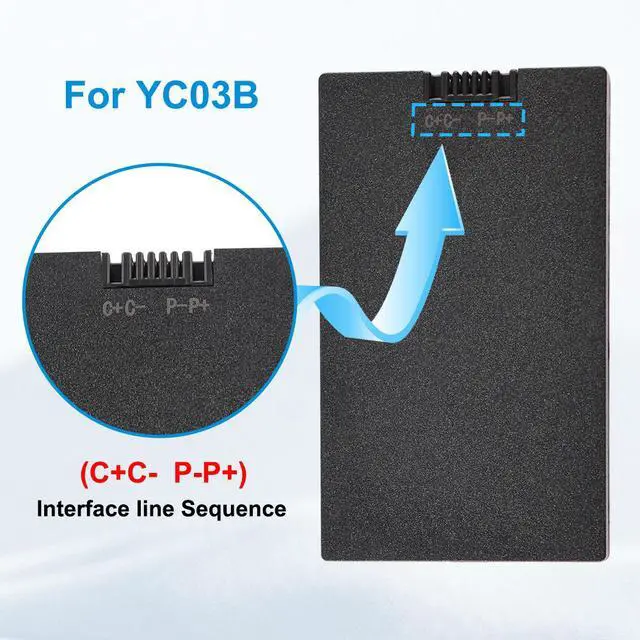 Alt view image 4 of 7 - KingSener YC03B 5000mAh Replacement Battery For Smart Door Lock