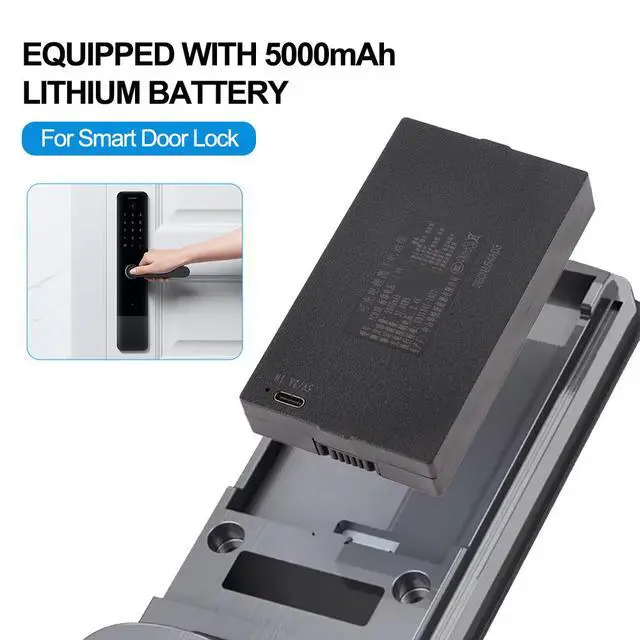 Alt view image 6 of 7 - KingSener YC03B 5000mAh Replacement Battery For Smart Door Lock