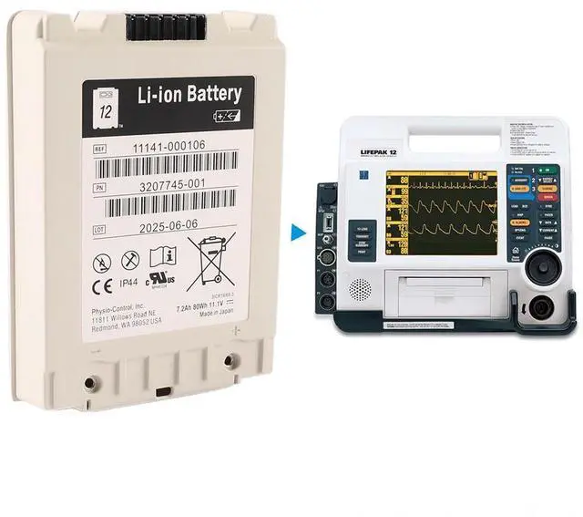 Alt view image 5 of 7 - KingSener 11141-000106 Battery For Physio-Control LIFEPAK 12 EMS Defibrillator Monitor