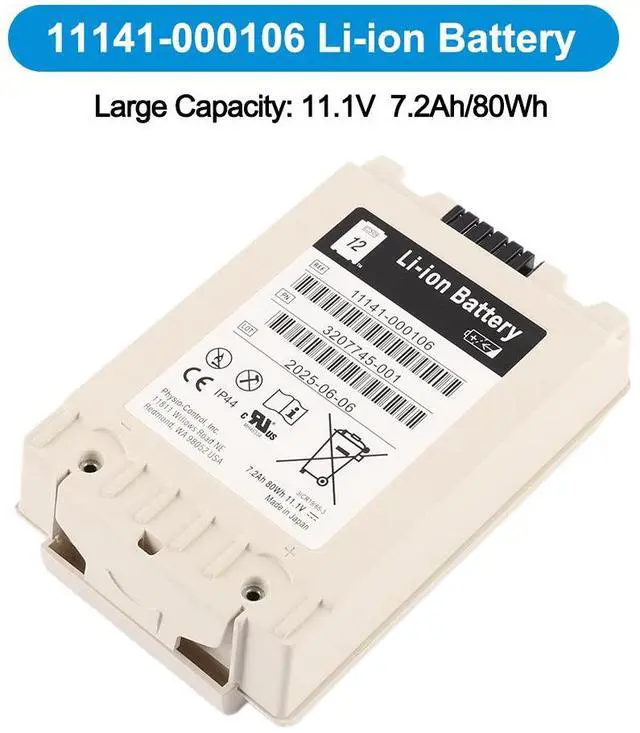 Alt view image 2 of 7 - KingSener 11141-000106 Battery For Physio-Control LIFEPAK 12 EMS Defibrillator Monitor