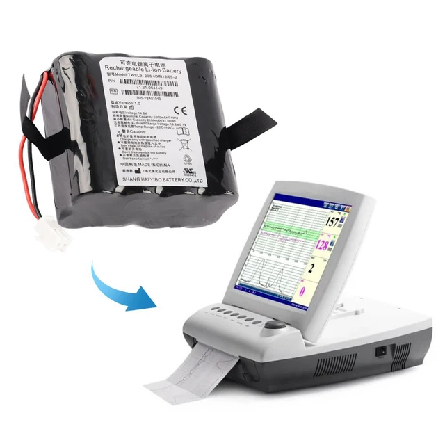 Alt view image 6 of 7 - KingSener TWSLB-006 4IXR19/65-2 Replacement Battery For Edan F9 Patient Monitor