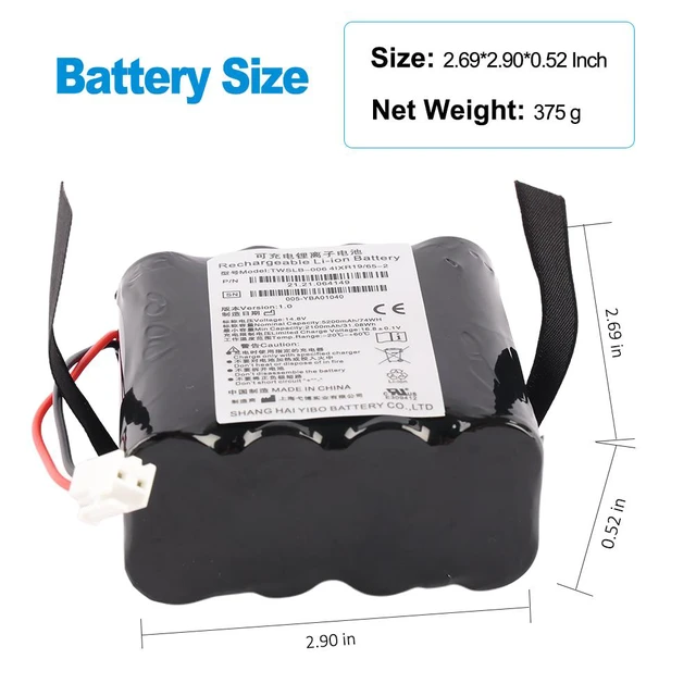 Alt view image 3 of 7 - KingSener TWSLB-006 4IXR19/65-2 Replacement Battery For Edan F9 Patient Monitor