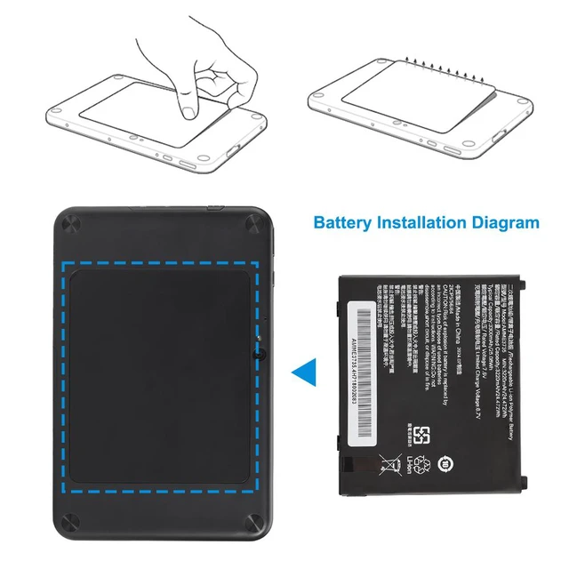 Alt view image 5 of 6 - KingSener Zebra ET56 Tablet Replacement Battery AMME3735 - 3300mAh 7.6V 25.08Wh Li-ion